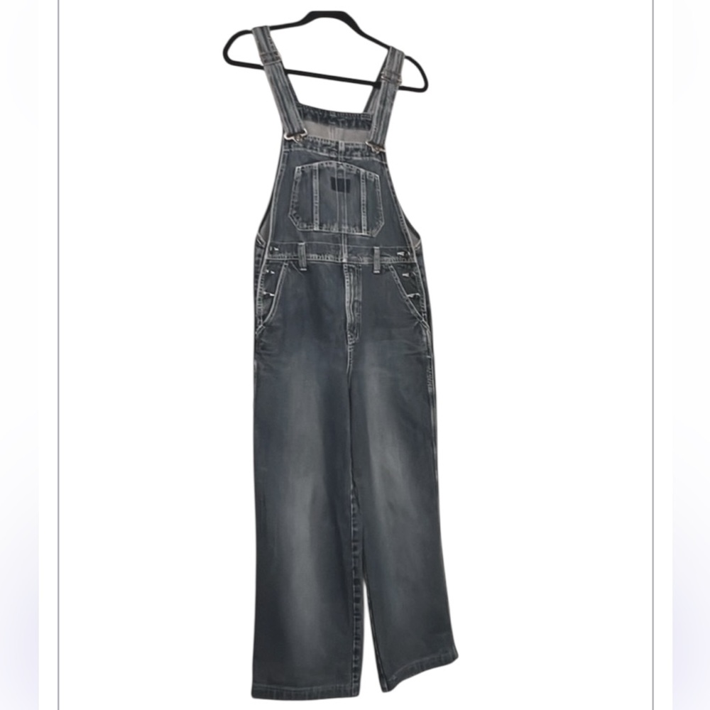 Vintage Jambangee Woman’s Distressed Blue Denim Bib Overall Coverall Jeans Sz S